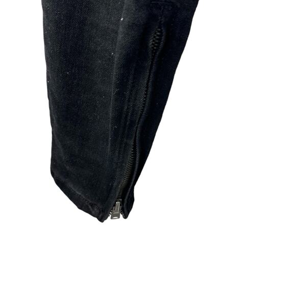 MNML M1 Black Stretch Denim Jean Men's 32x33 Button Fly Zip Hem Distressed - Picture 5 of 7